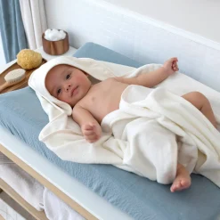 Badcape Bamboo 90X90Cm Choux Small Dot Print Ecru