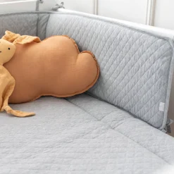 Bed En Park Omrander Pady Quilted Jersey 30X180Cm Quilt Mix Grey