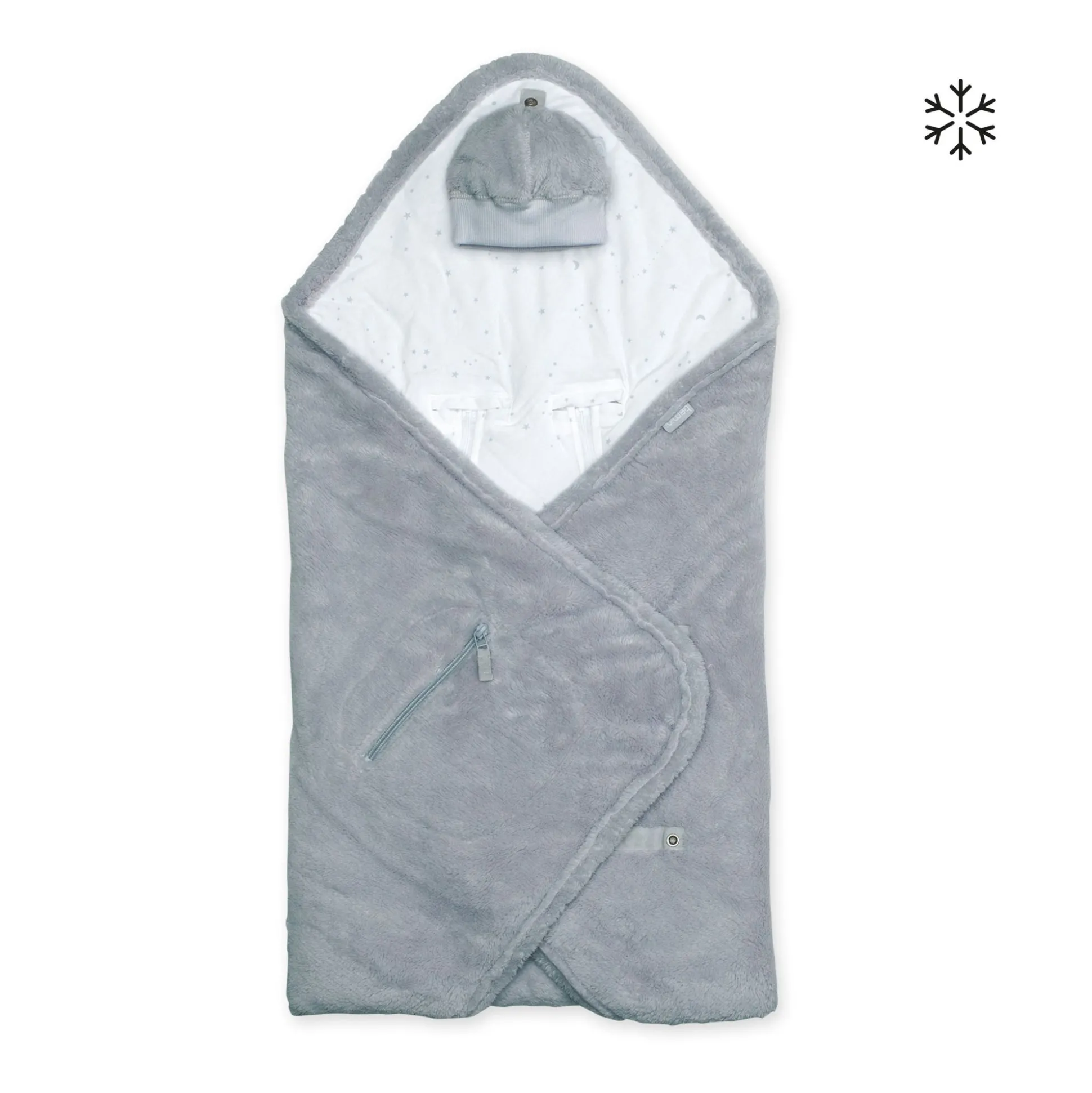 Biside Pady Softy + Jersey 0-12M Stary Little Stars Print Grizou