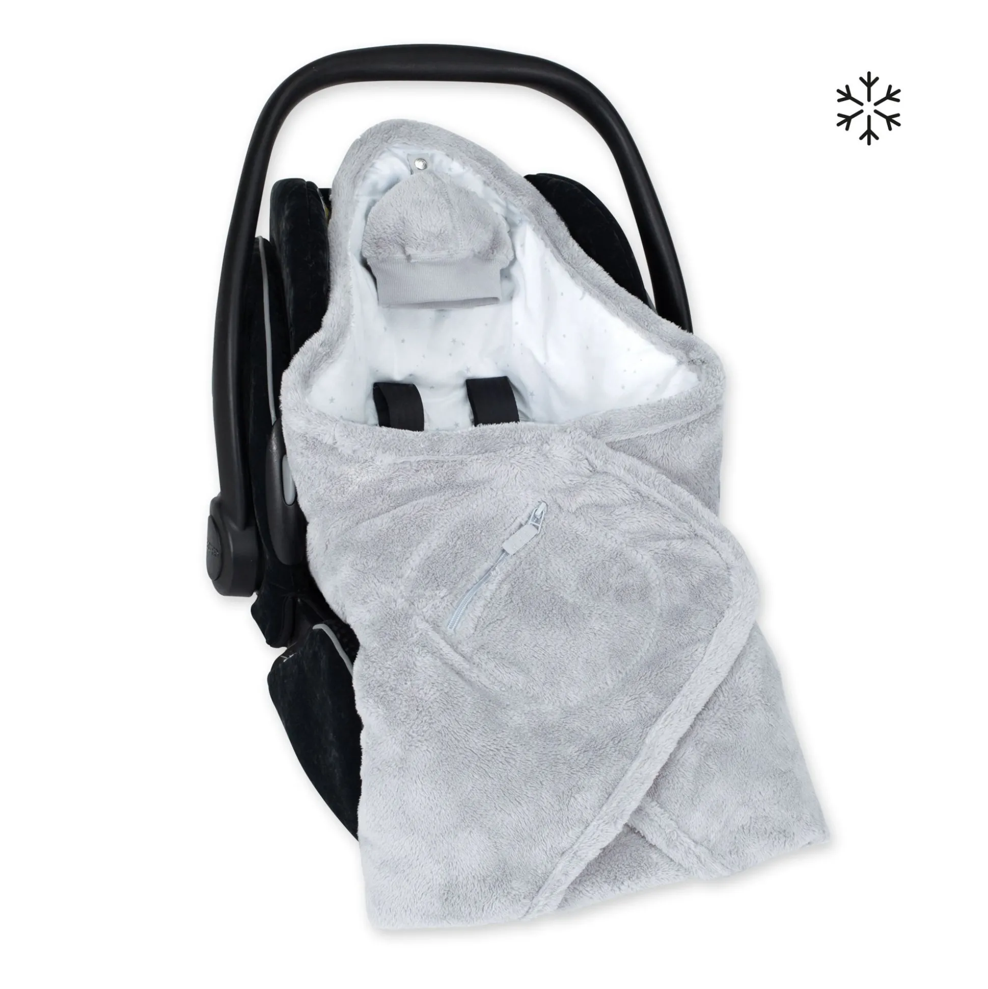 Biside Pady Softy + Jersey 0-12M Stary Little Stars Print Plum