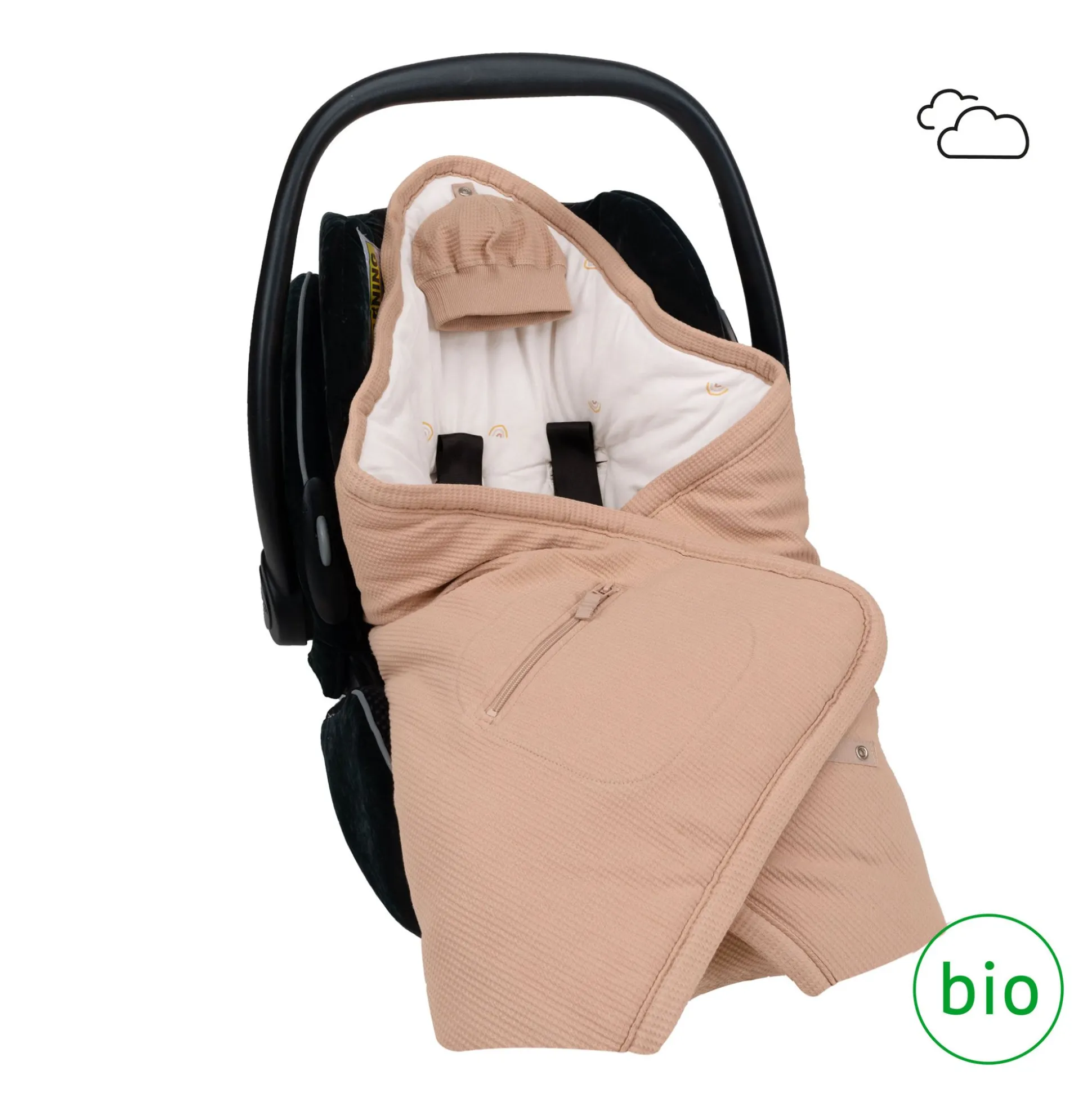 Biside Pady Waffle + Jersey Bio 0-12M Wafle Natural