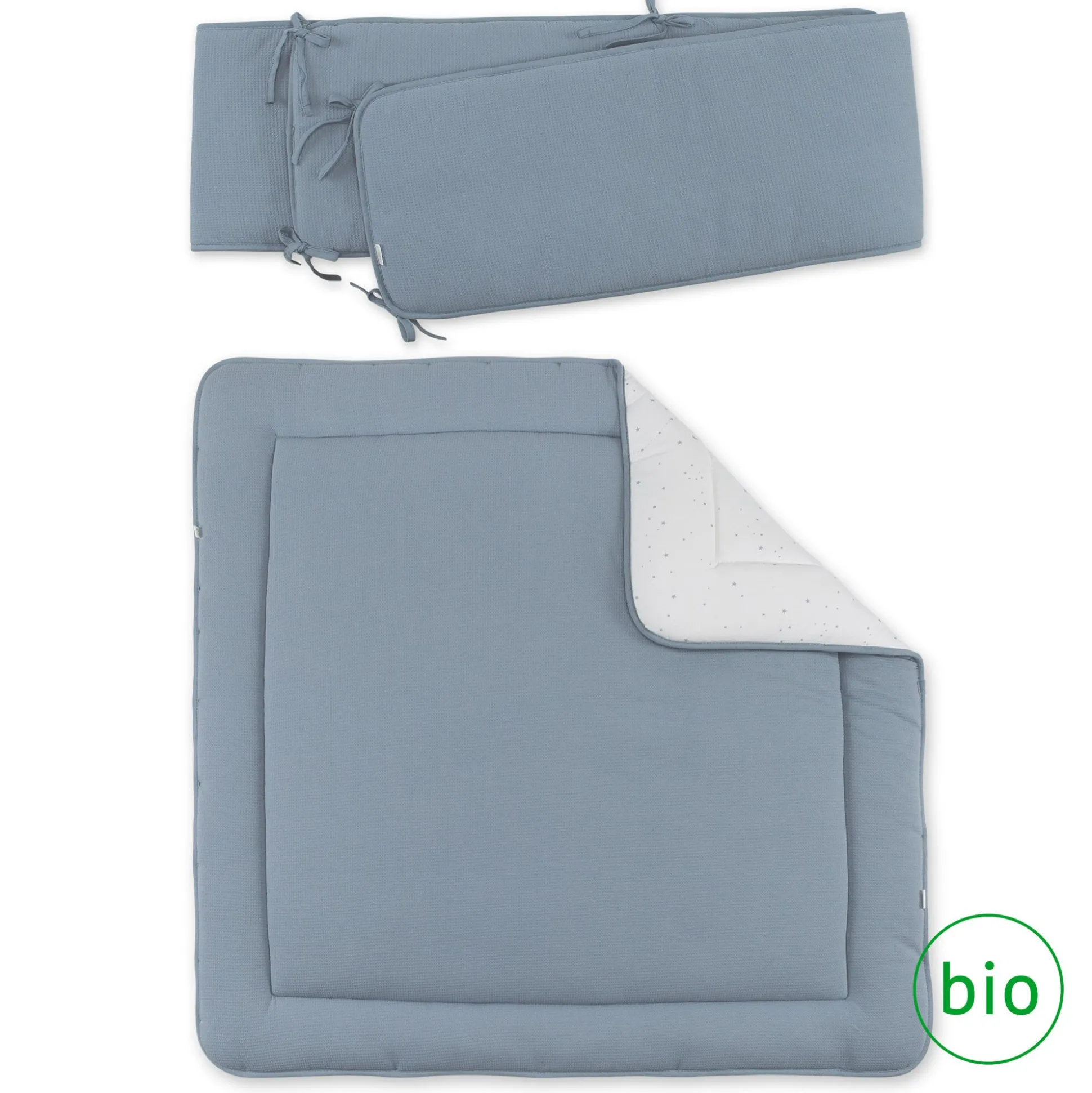 Combo Legger En Omrander Pady Waffle Bio + Jersey Bio 100X100Cm Wafle Stone