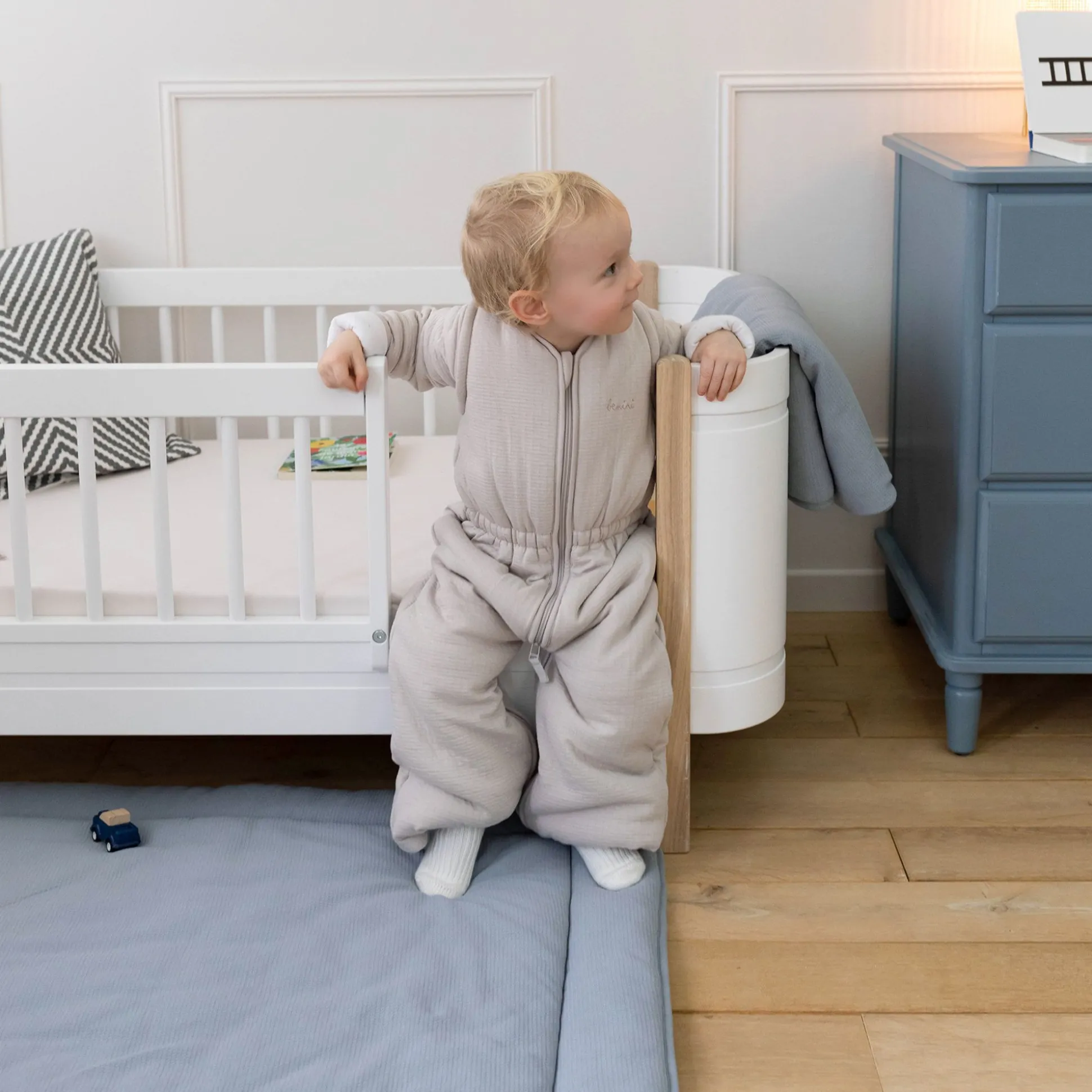 Combo Legger En Omrander Pady Waffle Bio + Jersey Bio 100X100Cm Wafle Stone