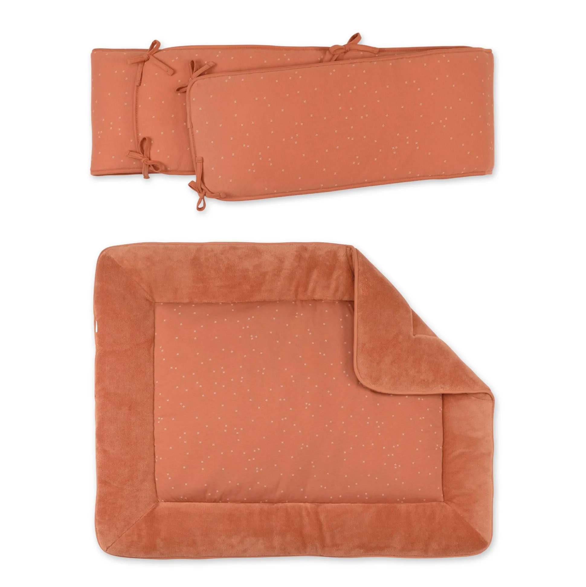 Combo Legger En Omrander Pady Jersey + Bamboe 75X95Cm Oupss Mini Print Caramel