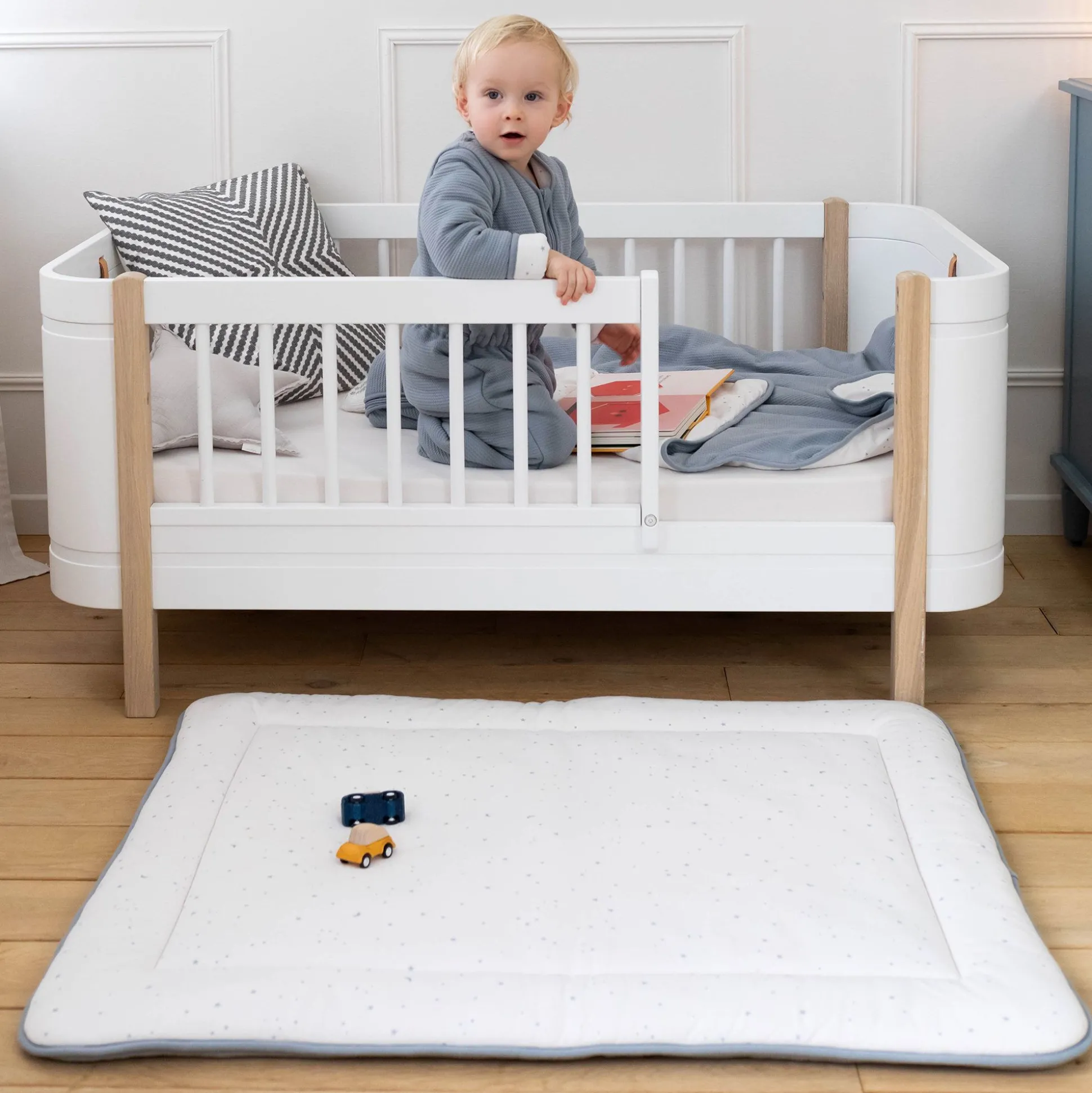 Combo Legger En Omrander Pady Waffle Bio + Jersey Bio 75X95Cm Wafle Stone