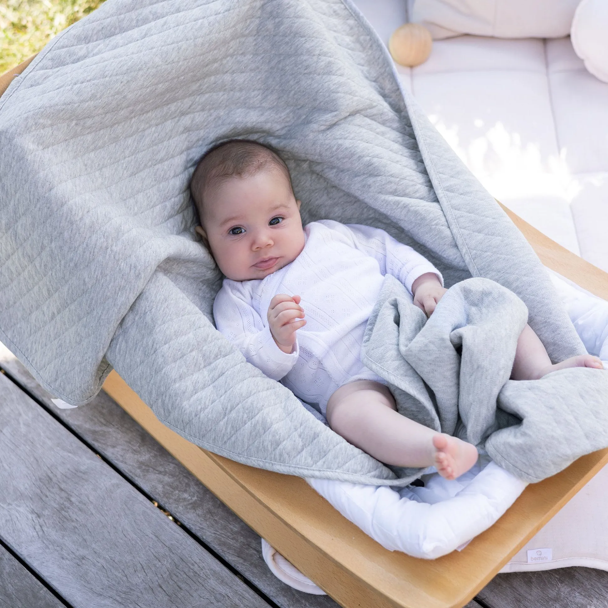 Deken Pady Quilted Jersey 75X100Cm Quilt Mix Grey Tog 1.5