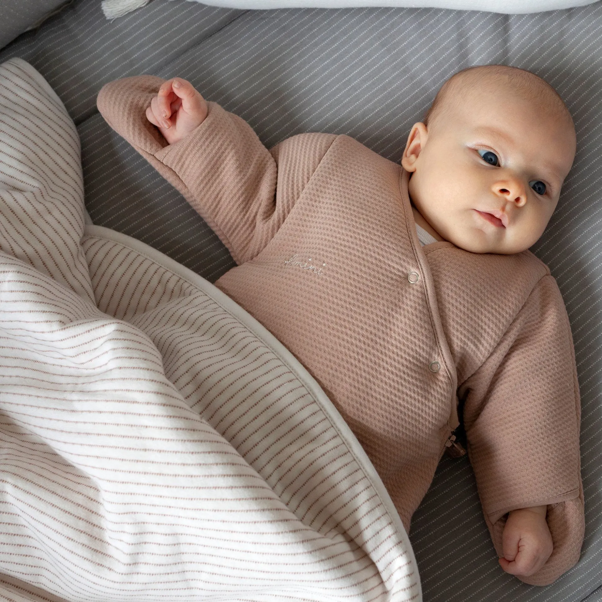 Deken Pady Twin Jersey + Twin Jersey 75X100Cm Dunes Stripe Grege Tog 3