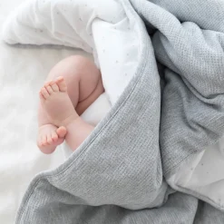 Deken Pady Waffle + Jersey Bio 75X100Cm Wafle Mix Grey Tog 3