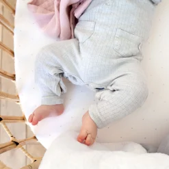 Hoeslaken Wieg Jersey 40X90Cm Choux Small Dot Print White