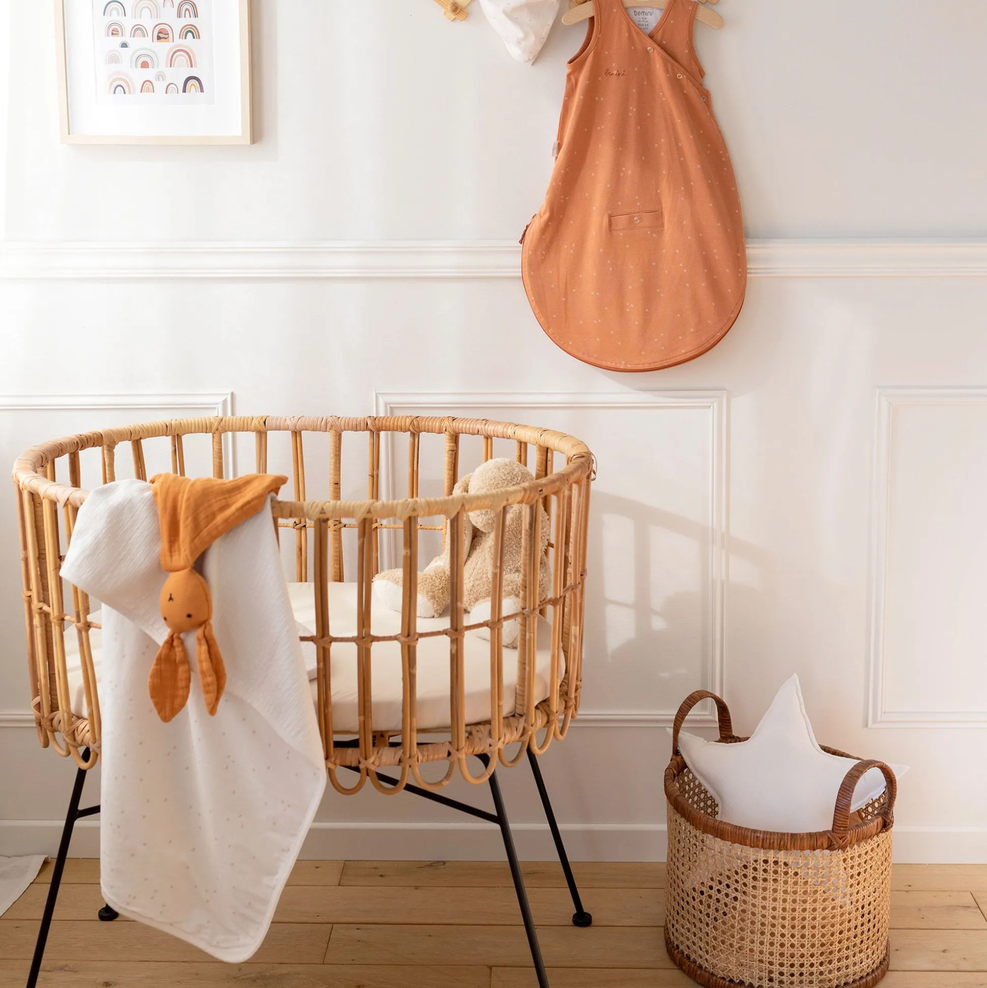 Hoeslaken Wieg Jersey 40X90Cm Cream