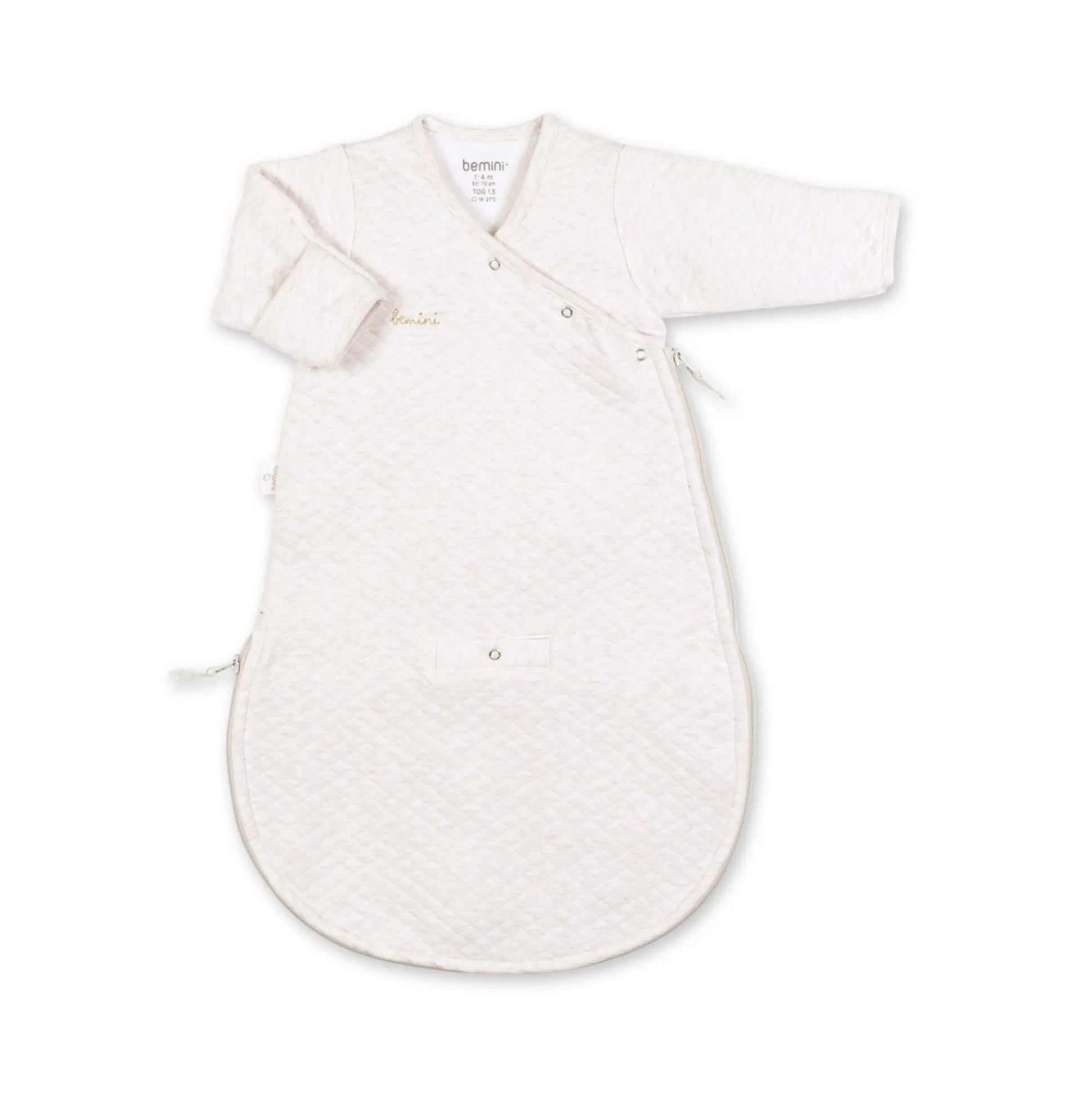 Magic Bag Pady Quilted Jersey 1-4M Bemini Licht Beige Gemeleerd Tog 1.5