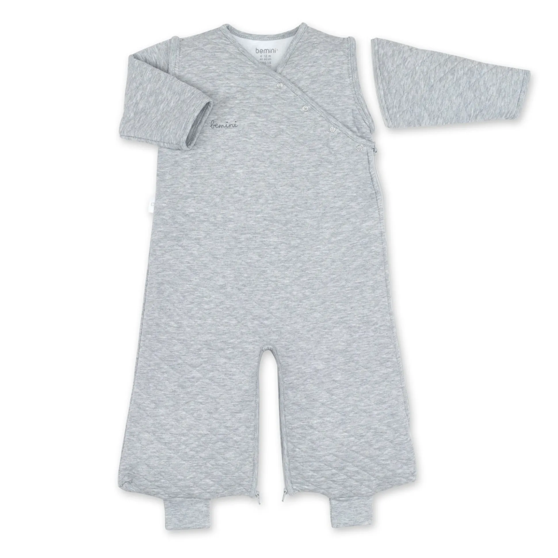 Magic Bag Pady Quilted Jersey 4-12M Quilt Mix Grey Tog 1.5