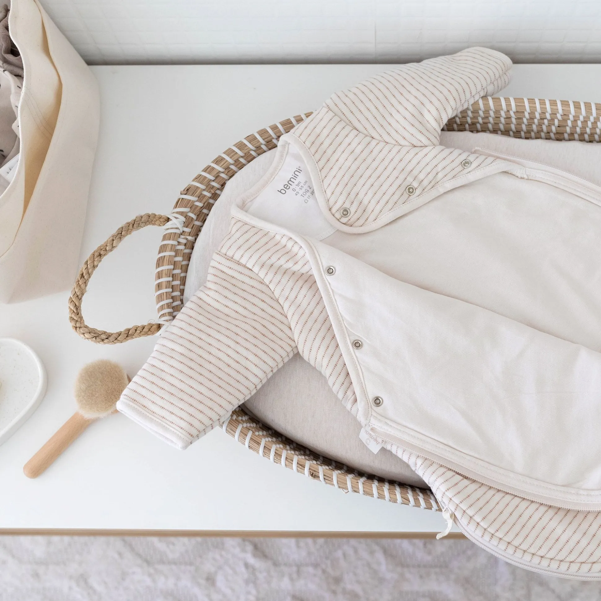 Magic Bag Pady Twin Jersey + Jersey 0-1M Dunes Stripe Grege Tog 2