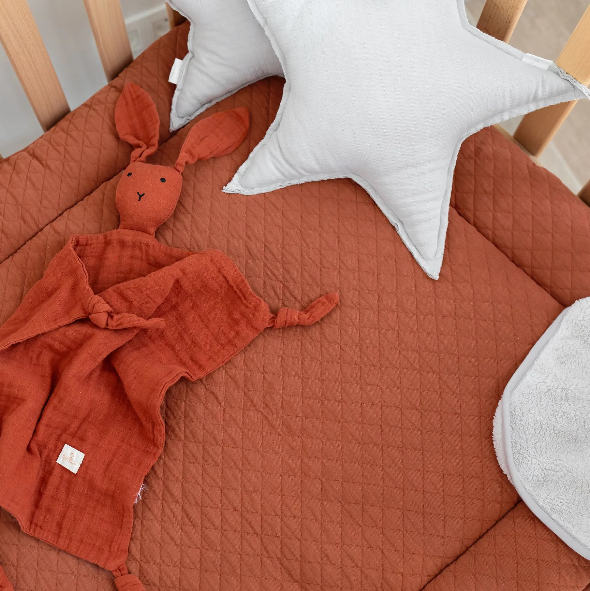 Parklegger Pady Quilted Jersey 100X100Cm Quilt Brick