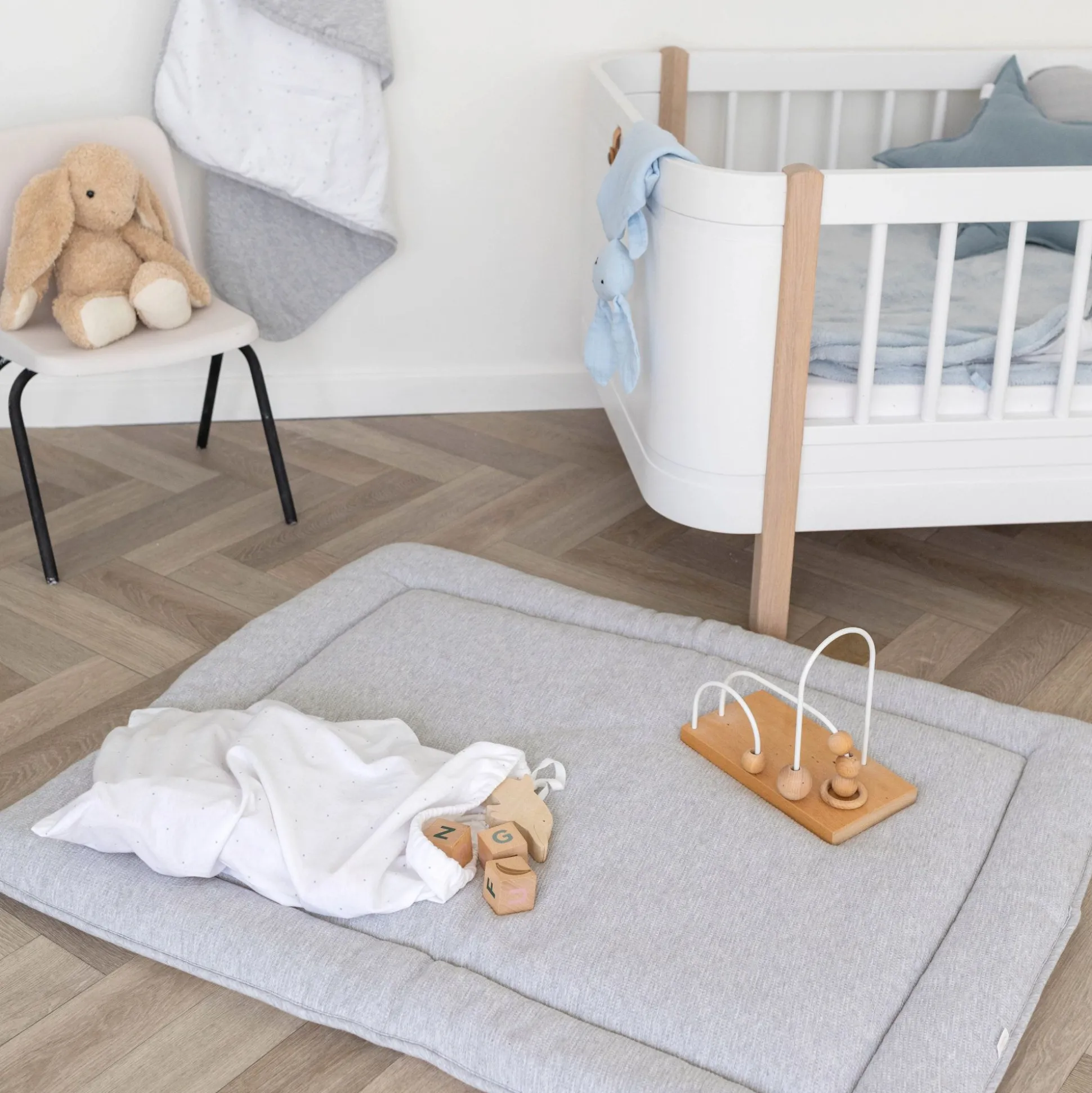 Parklegger Pady Waffle Bio + Jersey Bio 75X95Cm Wafle Mix Grey