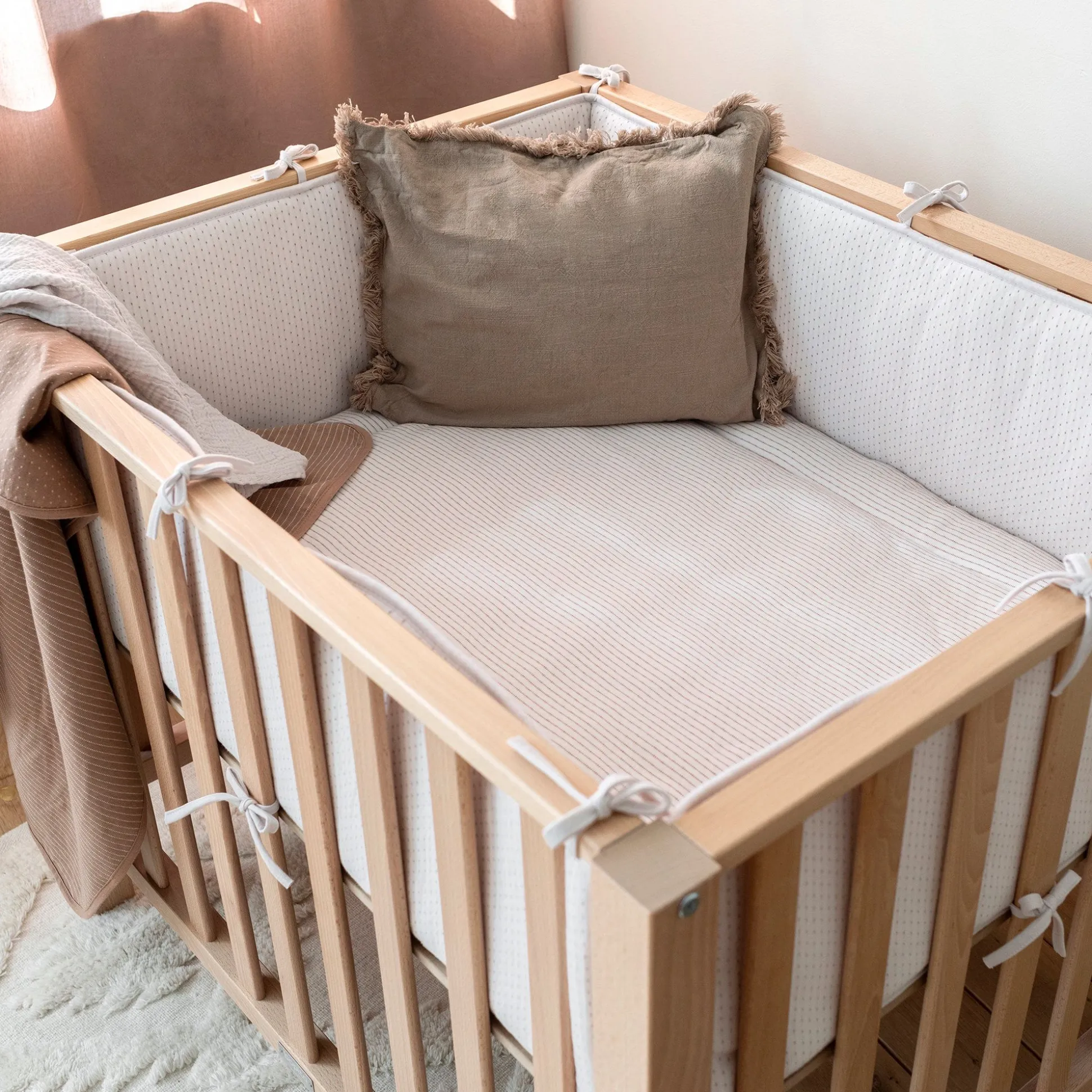 Parkomrander Pady Twin Jersey 75X95X28Cm Dunes Stripe Grege