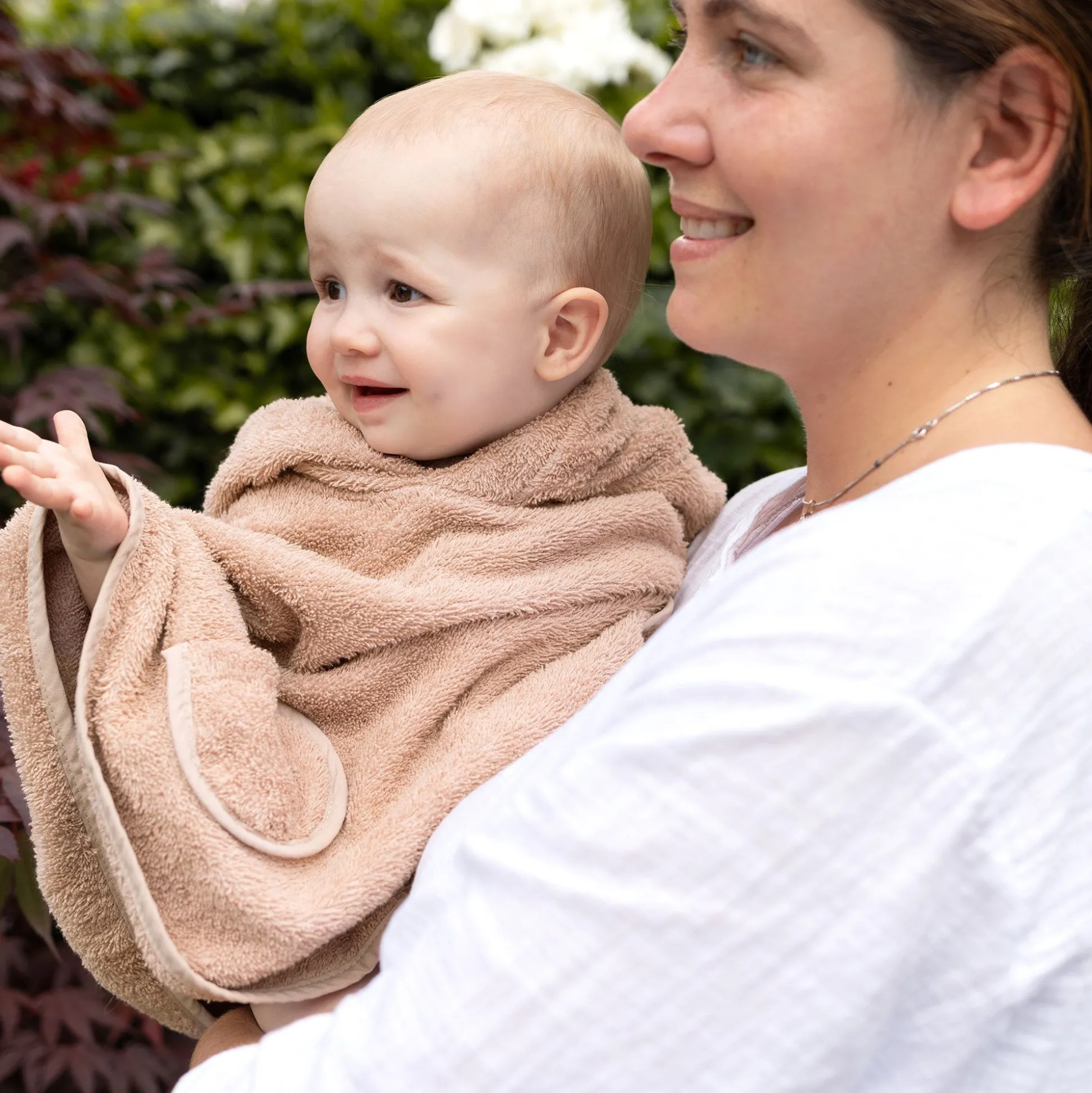 Poncho Terry 9-36M Bemini Natural