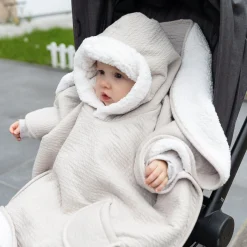 Reisponcho Tetra Jersey + Teddy 9-36M Cadum Sand