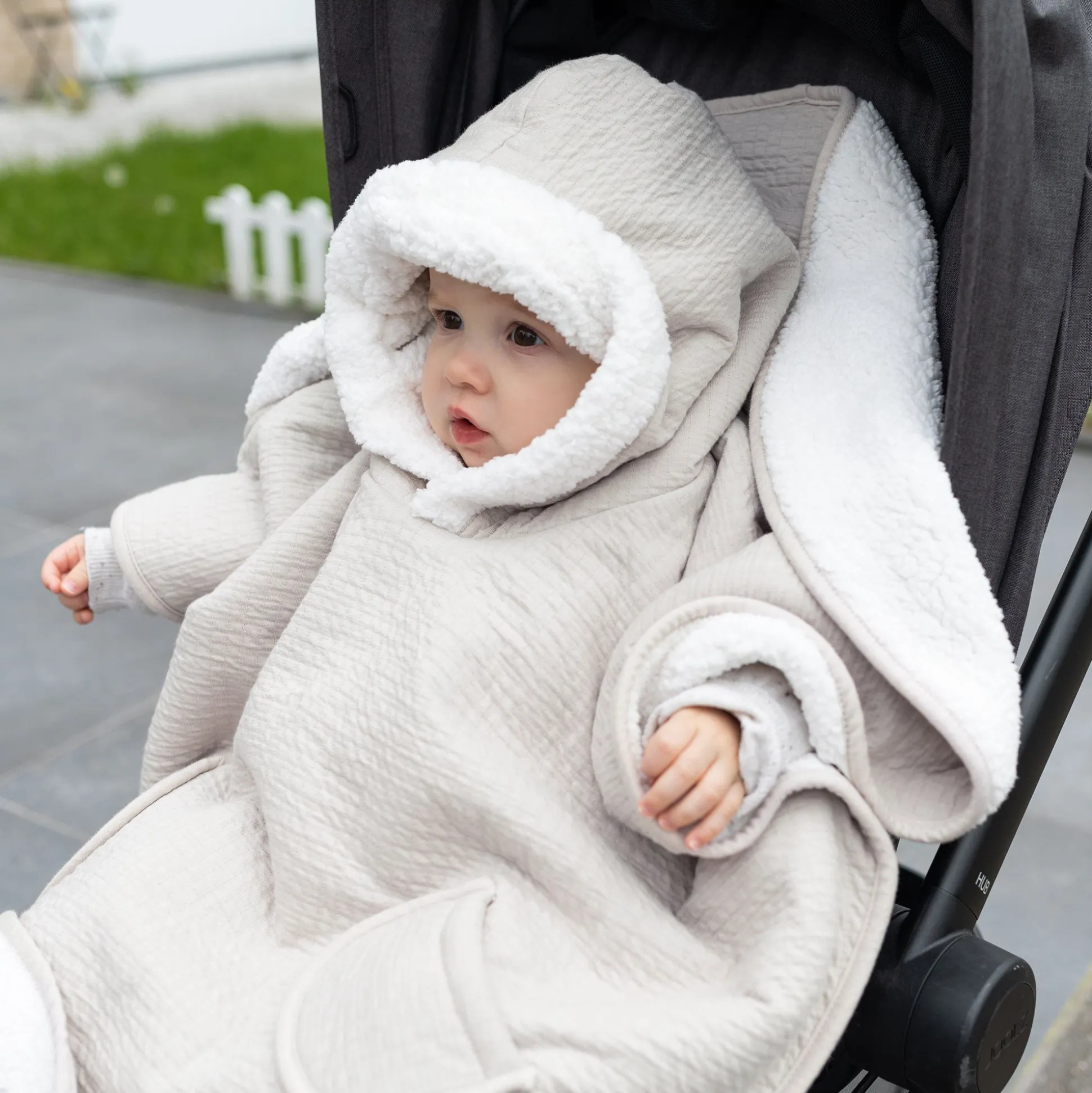 Reisponcho Tetra Jersey + Teddy 9-36M Cadum Sand