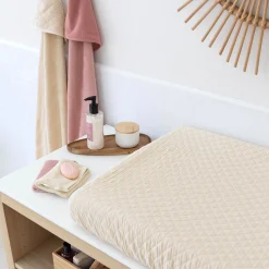 Waskussenhoes Pady Quilted Jersey 50X75Cm Quilt Cream